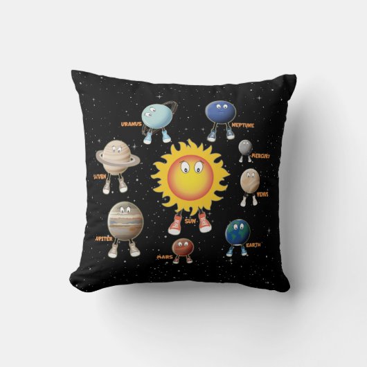 Coussin Planètes et système solaire (Recto)