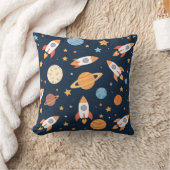 Coussin Planètes Fusées Espace Motif Mignon (Couverture)