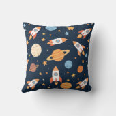 Coussin Planètes Fusées Espace Motif Mignon (Verso)