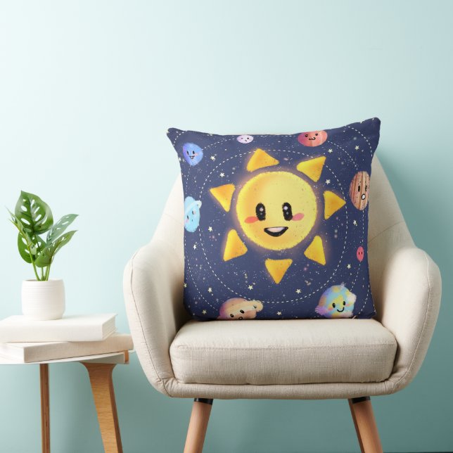Coussin Planètes Galaxie spatiale (Chaise)