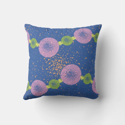 Coussin Planètes perlées Cuisine bleue (Verso)