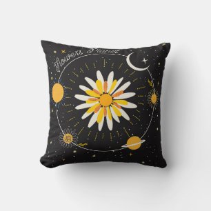 Coussin Planètes Sun Moon : Art Floral Graphique