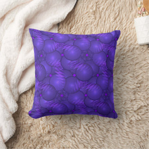 Coussin Planètes violettes et éclairs