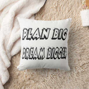 Coussin Planifier un grand rêve plus grand Citation motiva