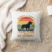 Coussin Plans de boisson Chien Pitbull Rétro Coucher de so (Couverture)
