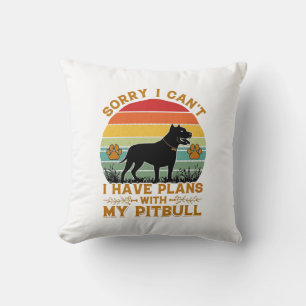 Coussin Plans de boisson Chien Pitbull Rétro Coucher de so