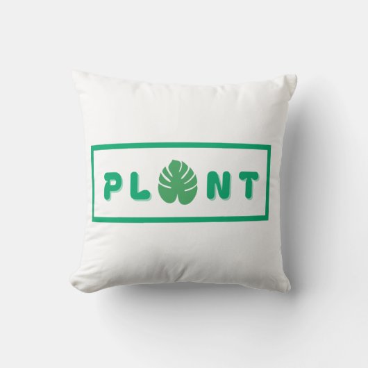 Coussin plant lover with a green heart (Recto)
