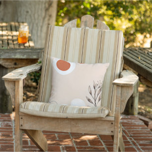 Coussin Plante au soleil art minimaliste