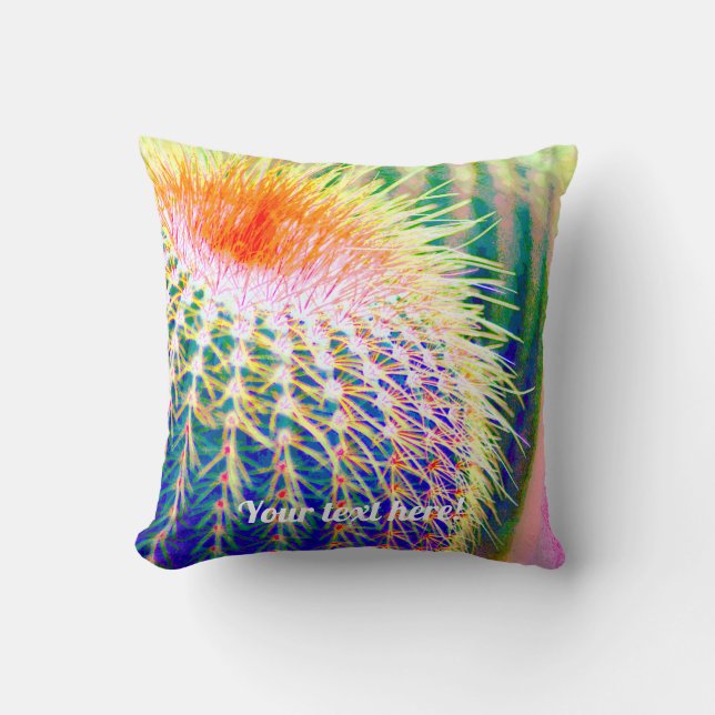 Coussin Plante Blue Prickly Cactus (Recto)