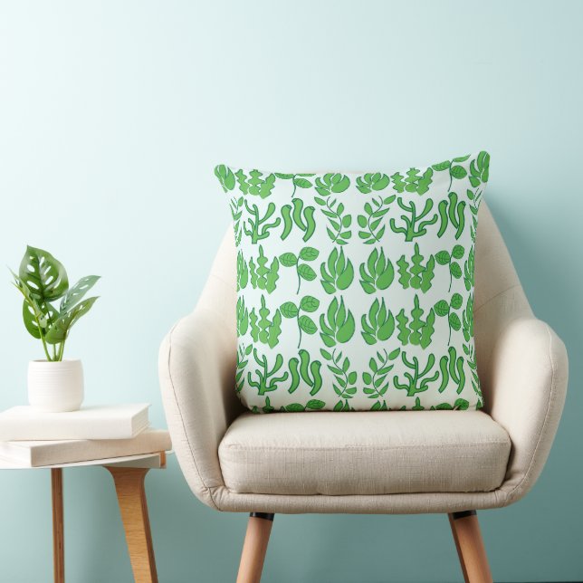 Coussin Plante botanique verte  (Chaise)