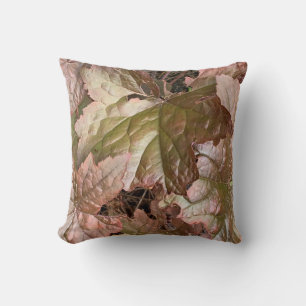 Coussin Plante Brown rustique "métallique"