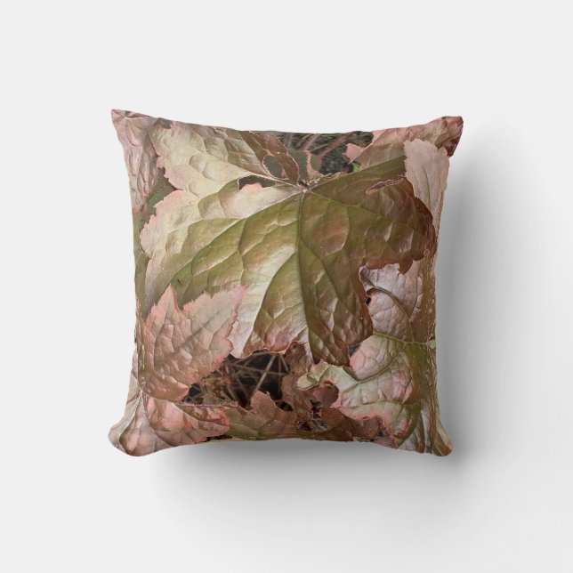 Coussin Plante Brown rustique "métallique" (Recto)
