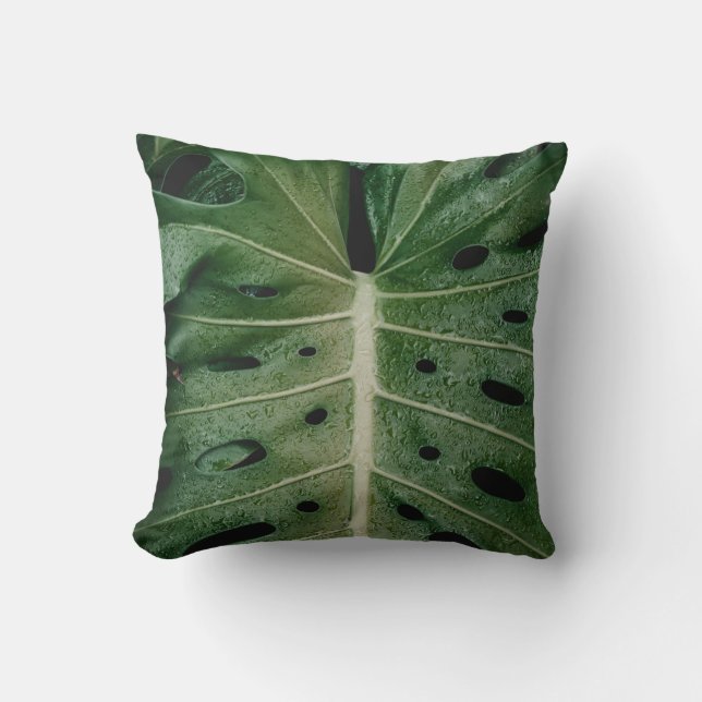 Coussin Plante de feuille verte (Recto)