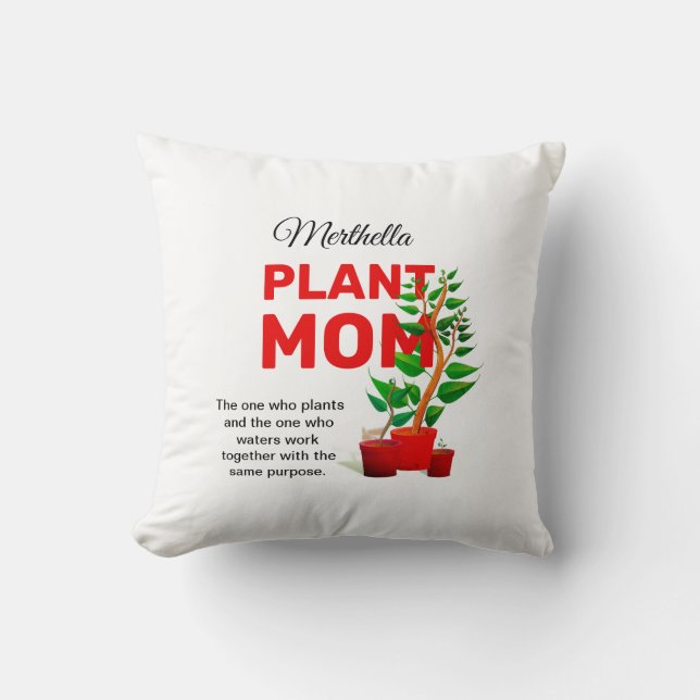 Coussin Plante personnalisé MOM Christian (Recto)