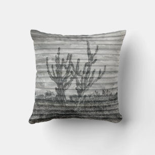 Coussin Plantes de cactus sur planches de bois Photo en no