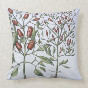 Coussin Plantes de poivre de piments, du 'Hortus