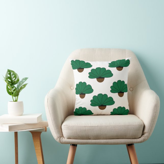 Coussin Plantes en pot vertes (Chaise)