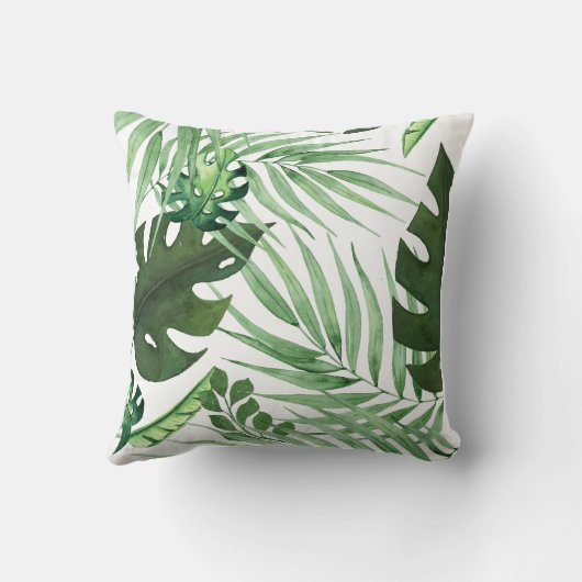 Coussin Plantes tropicales nature (Verso)