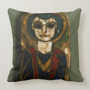 Coussin Plaque arrondie, dépeignant le Christ ou un saint