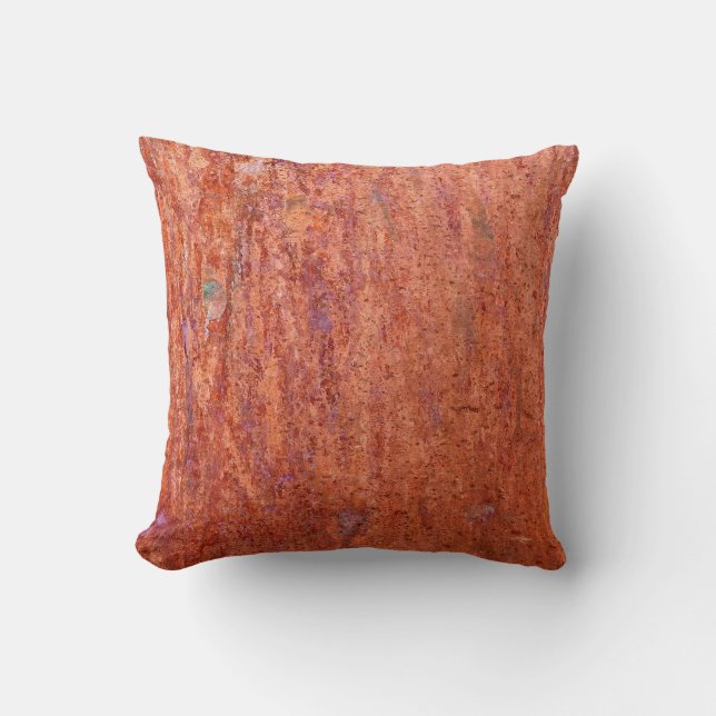 Coussin Plaque métallique rouillée gravée par corrosionabs (Recto)