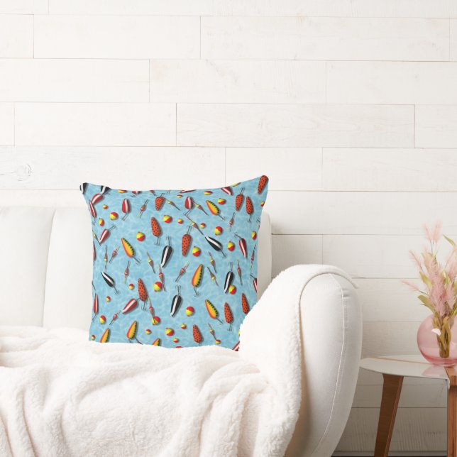 Coussin - Plaques de pêche et leurres (Canapé)