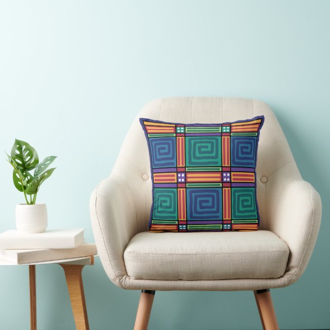 Coussin Plaques vibrantes géométric (Chaise)