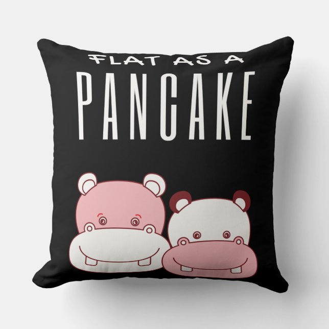 Coussin Plat En Couple De Crêpes Hippo | Hippo Lover (Recto)