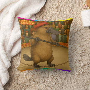 Coussin Platon ornithorynque funambule