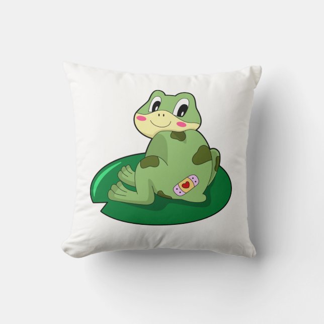 Coussin Plâtre Coeur Feuille de grenouille (Recto)