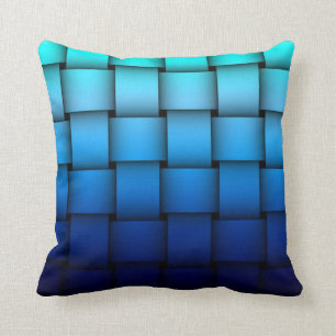 Coussin Playté Bleu Deux Tons