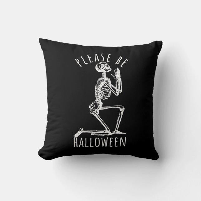 Coussin Please Be Halloween Spooky Season Skeleton (Recto)