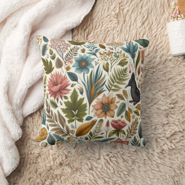 Coussin plein d'herbe et d'arbres (Couverture)