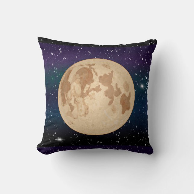 Coussin Pleine lune sur la main étoilée (Recto)