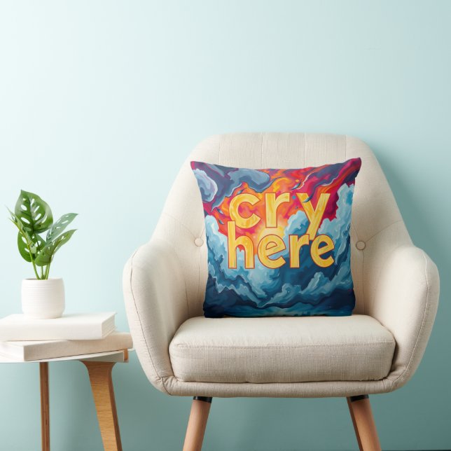 Coussin pleurer ici (Chaise)