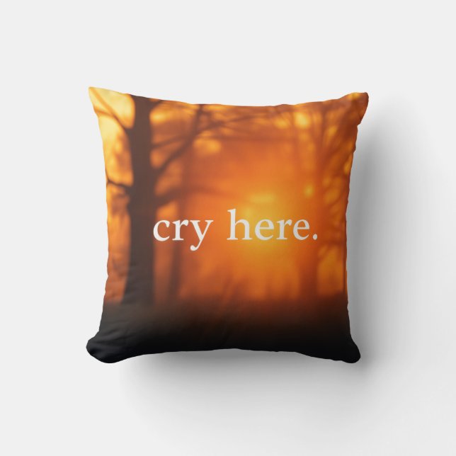 Coussin Pleurez ici (Recto)
