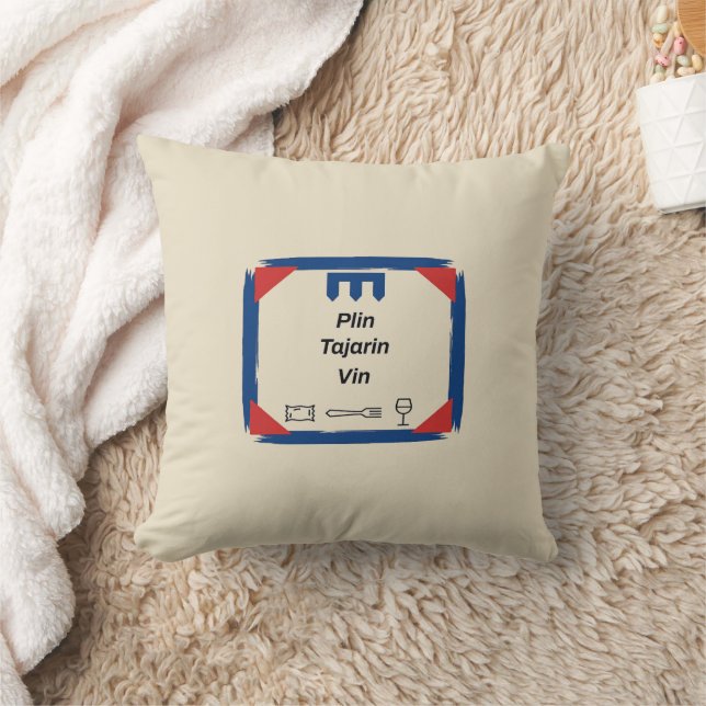 Coussin Plin Tajarin Vin Badge Drapeau Piémont (Couverture)