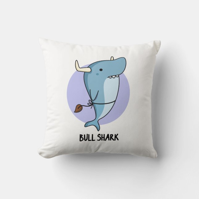 Coussin Plonge de requin animal amusant (Recto)