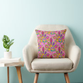Coussin Ploomf d'aquarelle rétro dorée décadent au coucher (Chaise)
