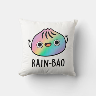 Coussin Pluie-bao Funny Arc-en-ciel Dimsum Bao Pun