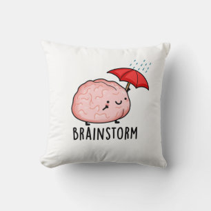 Coussin Pluie cérébrale amusante Anatomie Pun