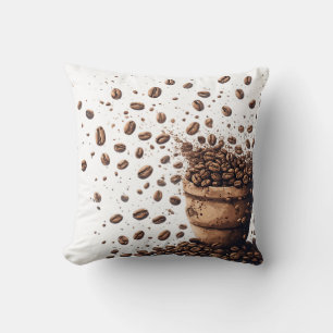 Coussin Pluie de grains de café