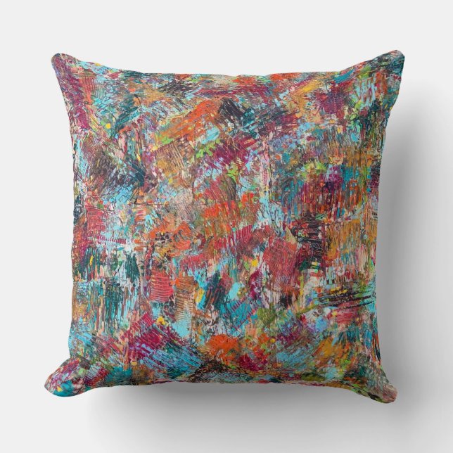 Coussin Plum Crazy 20 x 20 Coton Throw Pillow (Recto)