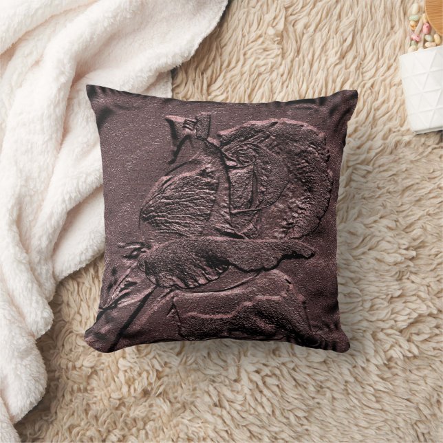Coussin Plum Rosebud Art Floral (Couverture)