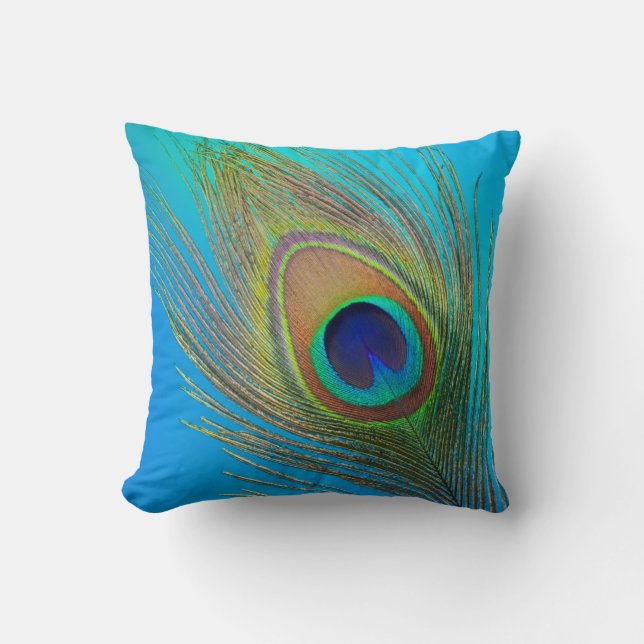 Coussin Plume de queue de paon (Recto)