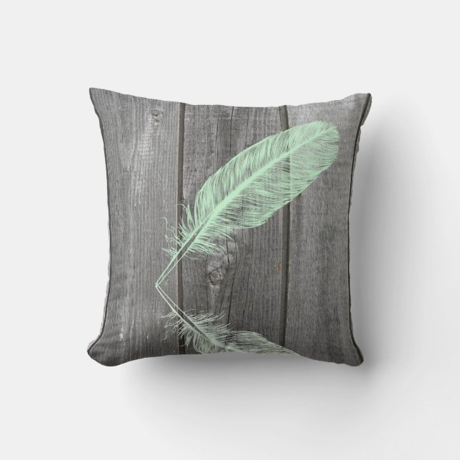 Coussin Plume en bon état et rose (Recto)