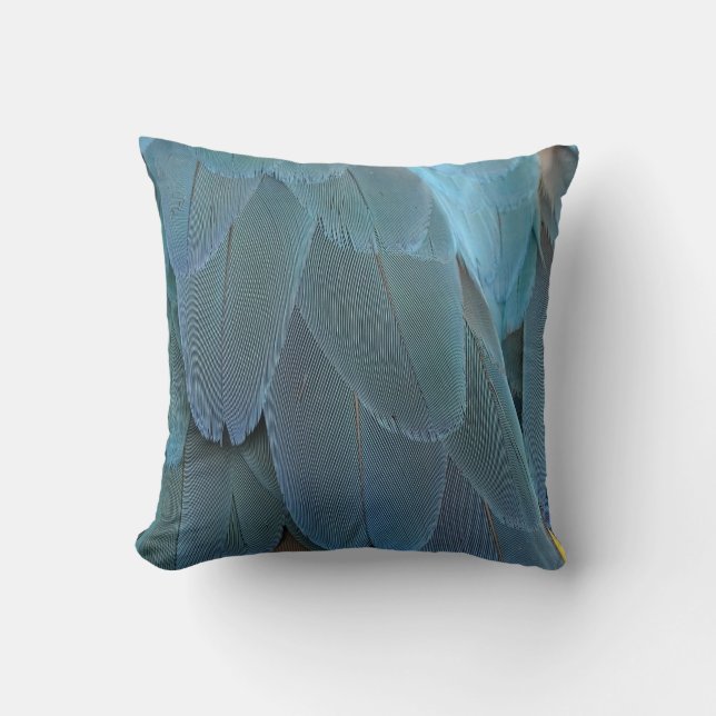 Coussin Plumes bleues (Recto)
