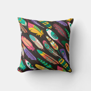 Coussin Plumes colorées