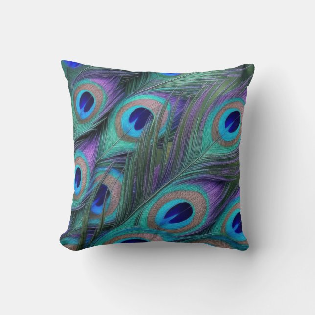 Coussin Plumes de paon (Recto)
