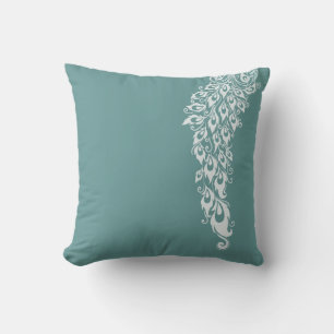 Coussin Plumes de paon