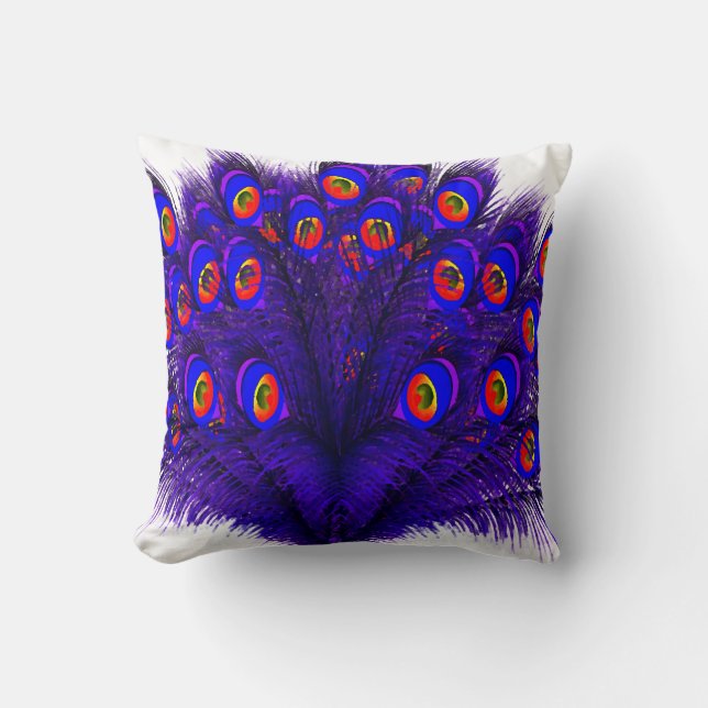Coussin Plumes de paon (Recto)